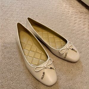 Michael Kors Ivory Bow Flats